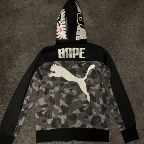 Bape X Puma Shark Full Zip Hoodie - Picture 8 of 8
